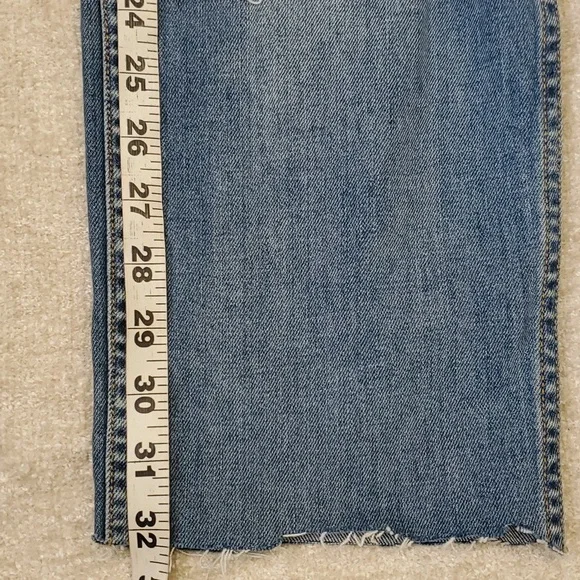 Grlfrnd Naomi women's highrise cut off crop distressed jeans size 31 - Picture 13 of 16